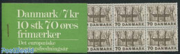 Denmark 1975 Eur. Architecture Booklet, Mint NH, History - Europa Hang-on Issues - Stamp Booklets - Ungebraucht