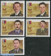 Russia 2013 Heroes 5v, Mint NH, History - Transport - Decorations - Militarism - Automobiles - Helicopters - Militaria