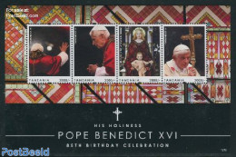 Tanzania 2012 Pope Benedict XVI 4v M/s, Mint NH, Religion - Pope - Religion - Art - Stained Glass And Windows - Pausen