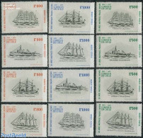 Chile 1975 Lautaro 12v, Mint NH, Transport - Ships And Boats - Schiffe