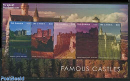 Gambia 2013 Famous Castles 5v M/s, Mint NH, Art - Castles & Fortifications - Kastelen