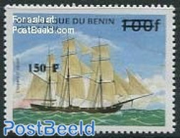 Benin 2000 Ship, Overprint 1v, Mint NH, Transport - Ships And Boats - Ongebruikt