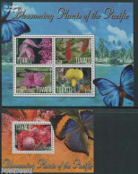 Tuvalu 2013 Blossoming Plants Of The Pacific 2 S/s, Mint NH, Nature - Butterflies - Flowers & Plants - Autres & Non Classés