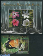 Tuvalu 2013 Blossoming Plants Of The Pacific 2 S/s, Mint NH, Nature - Butterflies - Flowers & Plants - Andere & Zonder Classificatie