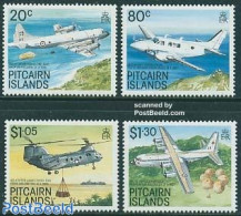 Pitcairn Islands 1989 Aviation 4v, Mint NH, Transport - Helicopters - Aircraft & Aviation - Helicopters