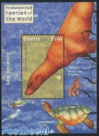 Liberia 2001 Sea Lion S/s, Mint NH, Nature - Animals (others & Mixed) - Sea Mammals - Turtles - Autres & Non Classés