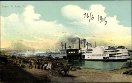 CPA Saint Louis Missouri USA, Dampfer, Dampfschiff, Hafen - Autres & Non Classés