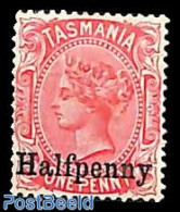 Australia, Tasmania 1889 Halfpenny Overprint 1v, Unused (hinged) - Andere & Zonder Classificatie