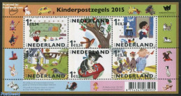 Netherlands 2015 Child Welfare 6v M/s, Mint NH, Nature - Transport - Birds - Cats - Ducks - Fire Fighters & Prevention.. - Unused Stamps