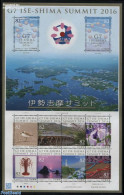 Japan 2016 G7 Summit 10v M/s, Mint NH, Nature - Various - Birds - Flowers & Plants - Orchids - Shells & Crustaceans - .. - Unused Stamps