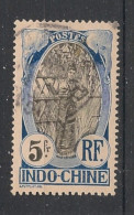 INDOCHINE - 1907 - N°YT. 57 - Laotienne 5f Bleu - Oblitéré / Used - Oblitérés
