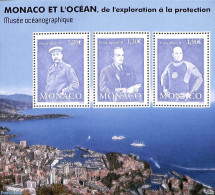 Monaco 2018 Monaco And The Ocean 3v M/s, Mint NH, History - Transport - Kings & Queens (Royalty) - Ships And Boats - A.. - Unused Stamps