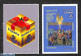 Spain 2018 Christmas 2v S-a, Mint NH, Religion - Christmas - Nuovi