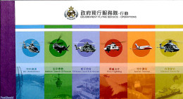 Hong Kong 2019 Government Flying Services Booklet, Mint NH, Transport - Stamp Booklets - Helicopters - Aircraft & Avia.. - Ongebruikt