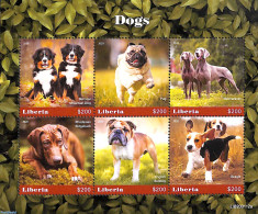 Liberia 2020 Dogs 6v M/s, Mint NH, Nature - Dogs - Other & Unclassified