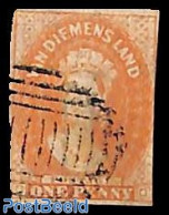 Australia, Tasmania 1864 1d, WM Digit Double Lined, Used, Used Or CTO - Autres & Non Classés