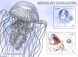 French Antarctic Territory 2021 Jellyfish S/s, Mint NH, Nature - Animals (others & Mixed) - Shells & Crustaceans - Ungebraucht