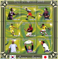 Mozambique 2001 WC Football 9v M/s, Mint NH, Sport - Football - Mosambik