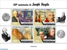 Djibouti 2022 290th Anniversary Of Joseph Haydn, Mint NH, Performance Art - Music - Musical Instruments - Art - Compos.. - Musica