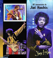 Djibouti 2022 80th Anniversary Of Jimi Hendrix, Mint NH, Performance Art - Music - Musical Instruments - Popular Music - Musique