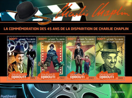 Djibouti 2022 45th Memorial Anniversary Of Charlie Chaplin, Mint NH, Performance Art - Movie Stars - Schauspieler
