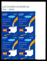 SPAIN ESPAÑA ESPAGNE SPANIEN 2024 European Elections 6-9 June Block Of 4 Stamps MNH ** Europa Sympathy Mitläufer - Europäischer Gedanke