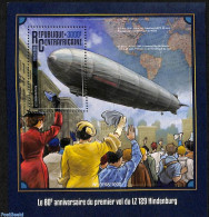 Central Africa 2016 LZ129 Hindenburg S/s, Mint NH, Transport - Zeppelins - Zeppelins