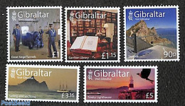 Gibraltar 2023 Visit Gibraltar 5v, Mint NH, History - Nature - Transport - Various - Militarism - Birds - Ships And Bo.. - Militaria