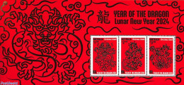Christmas Islands 2024 Year Of The Dragon S/s, Mint NH, Various - New Year - Nieuwjaar