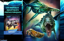 Djibouti 2016 Prehistoric Water Animals, Mint NH, Nature - Prehistoric Animals - Préhistoriques