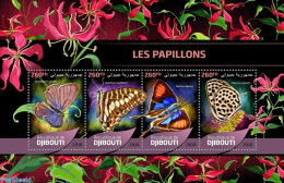 Djibouti 2016 Butterflies, Mint NH, Nature - Butterflies - Flowers & Plants - Gibuti (1977-...)