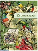 Djibouti 2016 Sunbirds, Mint NH, Nature - Birds - Flowers & Plants - Gibuti (1977-...)
