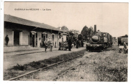 Cazouls Les Béziers , La Gare Train , Locomotive à Vapeur - Other & Unclassified