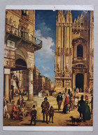 90s-MILANO-Piazza Del Duomo Con Angolo Del Coperto Dei Figini Di Angelo Inganni 1838-Postcard Used 1991 - Milano (Milan)