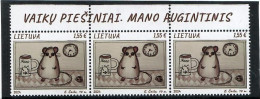 Lithuania 2024 . Children's Drawings. My Pet. (Strip 3v.). - Lituanie