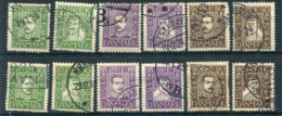 DENMARK 1924 Post Office Tercentenary Singles, Used. Michel 131-42. - Gebruikt