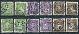 DENMARK 1924 Post Office Tercentenary Singles, Used. Michel 131-42. - Usati