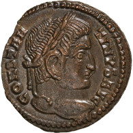 Monnaie, Constantin I, Follis, 324-325, Lyon - Lugdunum, SUP+, Bronze, RIC:222 - L'Empire Chrétien (307 à 363)