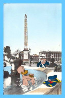 CPSM - Donald à Paris (75) - Place De La Concorde - Walt Disney Productions - Sonstige & Ohne Zuordnung