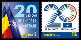 SALE!!! RUMANIA ROMANIA ROUMANIE RUMÄNIEN 2024 20 Anniv. In NATO 2 Stamps MNH** Europa Sympathy Mitläufer - Europese Gedachte
