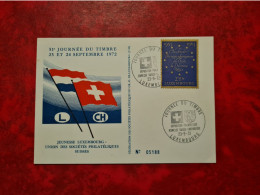 LETTRE CARTE LUXEMBOURG 1972 JOURNEE DU TIMBRE JEUNESSE SUISSE LUXEMBOURG - Sonstige & Ohne Zuordnung
