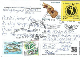 Sport Loto Russia From Nizhny Novgorod (Postcrossing Postcard) To Andorra 2024 - Oblitérés