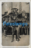 229827 REAL PHOTO COSTUMES MAN'S MEXICAN CURTAIN TELON POSTAL POSTCARD - Photographs