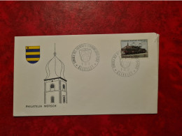 LETTRE CARTE LUXEMBOURG 1972 CLERVAUX CONGRES CHEMINOTS ESPERANTISTE FISAIC PHILATELIA MERSCH TRAIN - Altri & Non Classificati