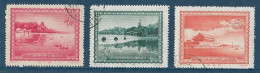 Chine  China -1956-57 - Paysages Et Monuments De Pékin - Y&T N° 1072/1073/1075A Oblitérés - Usati