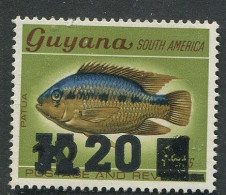 Guyana:South America:Unused Overprinted Stamp Fish, MNH - Poissons