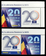 SALE!!! RUMANIA ROMANIA ROUMANIE RUMÄNIEN 2024 20 Anniv. In NATO 2 Stamps + 2 Vignettes MNH** Europa Sympathy Mitläufer - Europäischer Gedanke