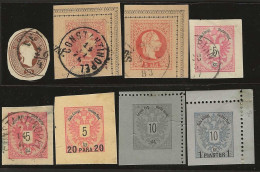 Lombarda-Venice  .  8 Fragments From Postcards  .     O  And *     .  Cancelled And Mint - Lombardo-Venetien