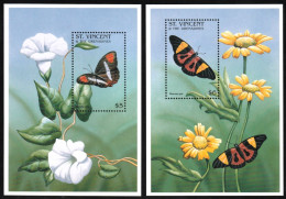 1996 St. Vincent Butterflies Souvenir Sheets (** / MNH / UMM) - Vlinders