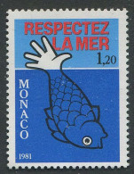 Monaco:Unused Stamp Respect Sea, Fish, 1981, MNH - Fishes